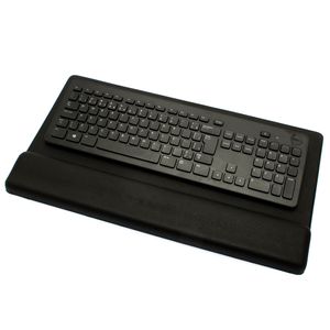 Apoio de punho para teclado ergonômico em poliuretano da Prolabore. Com extensão para o teclado