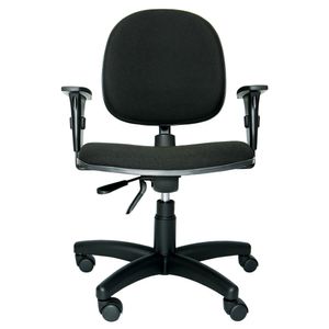 Cadeira ergonômica Prolabore. Linha BOL. Tecido. Ajuste lombar. Braços ajustáveis. Gás. Base preta. Rodízios.