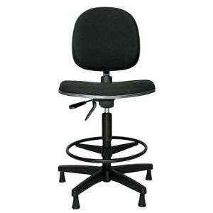 Cadeira ergonômica caixa PROLABORE. Linha SPIN. NR17. Ajuste lombar. Giratória. Alta com aro ajustável. Sapatas. Tecido.