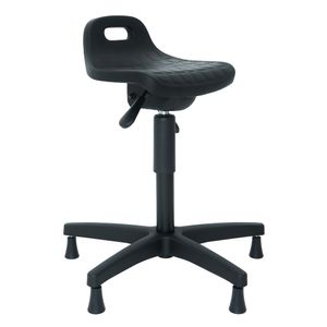 Banco ergonômico semi sentado. NR 17. Ajuste altura e inclinação do assento. Poliuretano.