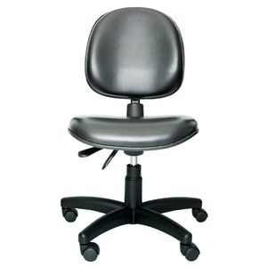 Cadeira giratória ergonômica BOL. Sem braços. Ajuste lombar. Gás. Estrutura e base preta. Revestimento sintético.