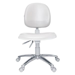 Cadeira giratória ergonômica BOL. Sem braços. Ajuste lombar. Gás.. Estrutura cinza. Base alumínio. Revestimento sintético.