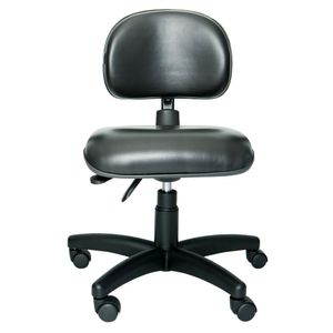 Cadeira ergonômica BITS. Ajuste lombar. Sem braços. Gás. Base preta. Rodízios. Sintético.