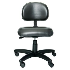 Cadeira ergonômica secretária PROLABORE. Linha BITS. Giratória. Mecanismo V/H. Sem braços. Rodízios. Sintético