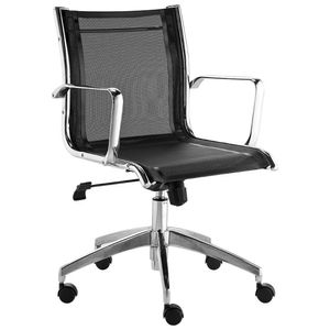 Cadeira Diretor ORBITER. Tela. Mecanismo Relax. Braços e base cromadas. Com rodízios.