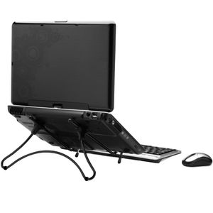 Suporte notebook aço preto. Ergonômico. Ajustável.