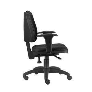 Cadeira ergonômica PROLABORE. Linha PERSONA. Encosto médio. Ajuste lombar. Braços reguláveis. Tecido poliéster.