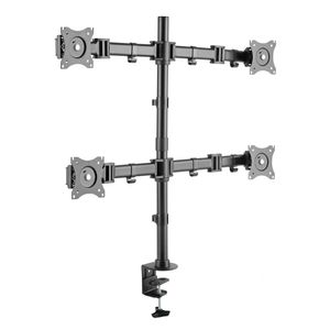 Suporte para Monitor Articulado. Para 4 Monitores-Telas. Ergonômico. De mesa. Ajustável. Preto.