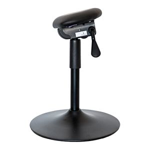 Banco ergonômico semisentado Prolabore. Linha ERGOWORK. Base disco. Assento estofado. Preto.