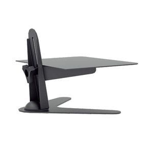 Suporte para notebook PROLABORE. Pedestal com bandeja. Ajuste de altura. Ergonômico. Aço. Preto.