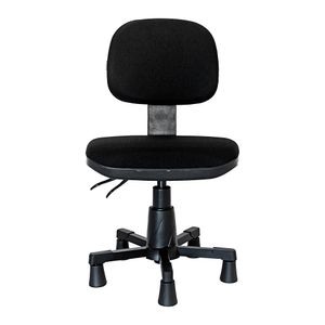 Cadeira para costureira ergonômica PROLABORE. COSTURARE SLIM. Ajuste Lombar (Ângulo/Inclinação). NR17. Base REDUZIDA com Sapatas. Tecido