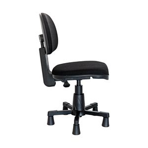 Cadeira para costureira ergonômica PROLABORE. COSTURARE SLIM. Ajuste Lombar (Ângulo/Inclinação). NR17. Base REDUZIDA com Sapatas. Tecido