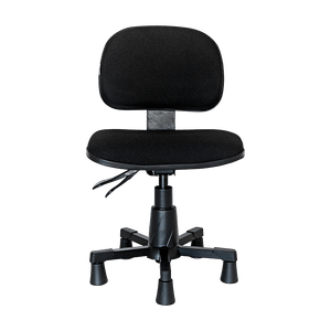 Cadeira para costureira ergonômica PROLABORE. COSTURARE. Ajuste Lombar (ângulo/inclinação). NR17.  Base REDUZIDA (diâmetro menor) com Sapatas. Tecido