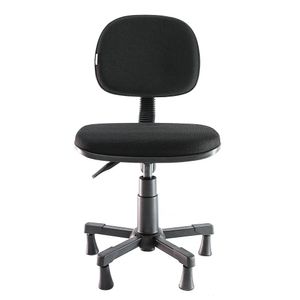 Cadeira para costureira ergonômica PROLABORE. COSTURARE SLIM. Ajuste V/H. NR17. Base Reduzida com Sapatas. Tecido