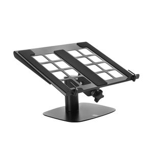 Suporte notebook pedestal. Em aço. Ajustável.