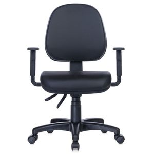 Cadeira ergonômica PROFISSION. Ajuste Lombar. Estrutura e base preta. Tecido. Braços Reguláveis.