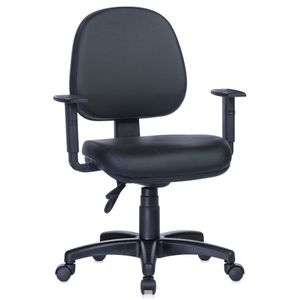 Cadeira ergonômica PROFISSION. Ajuste Lombar. Estrutura e base preta. Tecido. Braços Reguláveis.