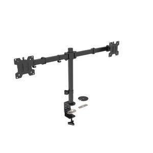 Suporte para Monitor Articulado para 2 Monitores-Telas Ergo. Econômico. Ergonômico. De mesa. Ajustável. Preto.